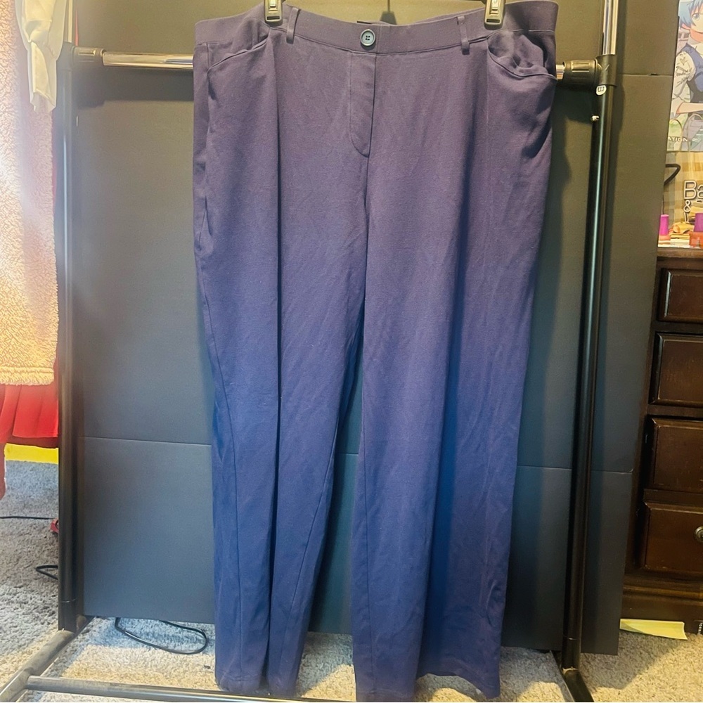 Ashley Stewart size 26 Blue Blazer and matching Blue Pant Outfit - Picture 4 of 9